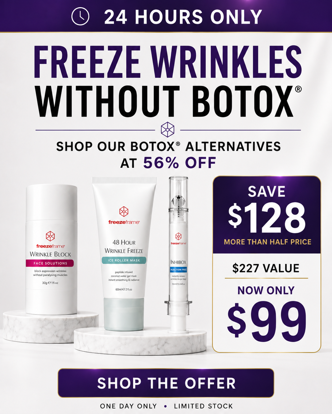 FREEZE WRINKLES WITHOUT BOTOX® freezeframe