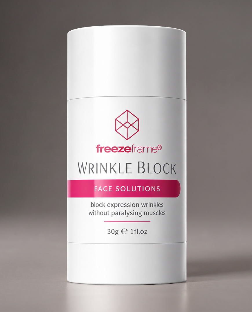 freezeframe WRINKLE BLOCK block expression wrinkles without paralysing muscles