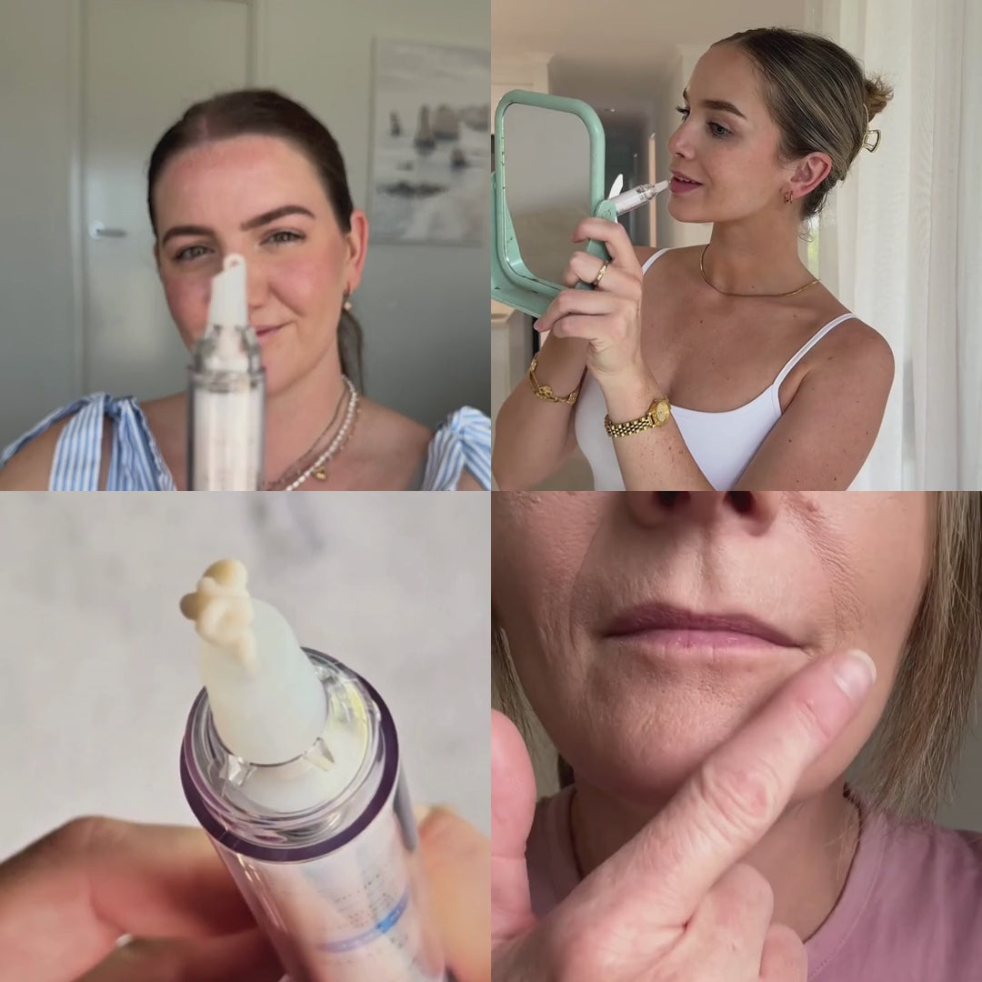 freezeframe LIP INJECTION lip plumper demonstrated in a real-life application video